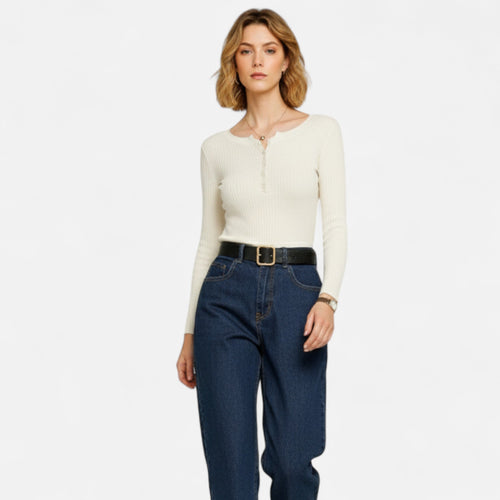 Pull Femme Maille Col Rond Intemporel