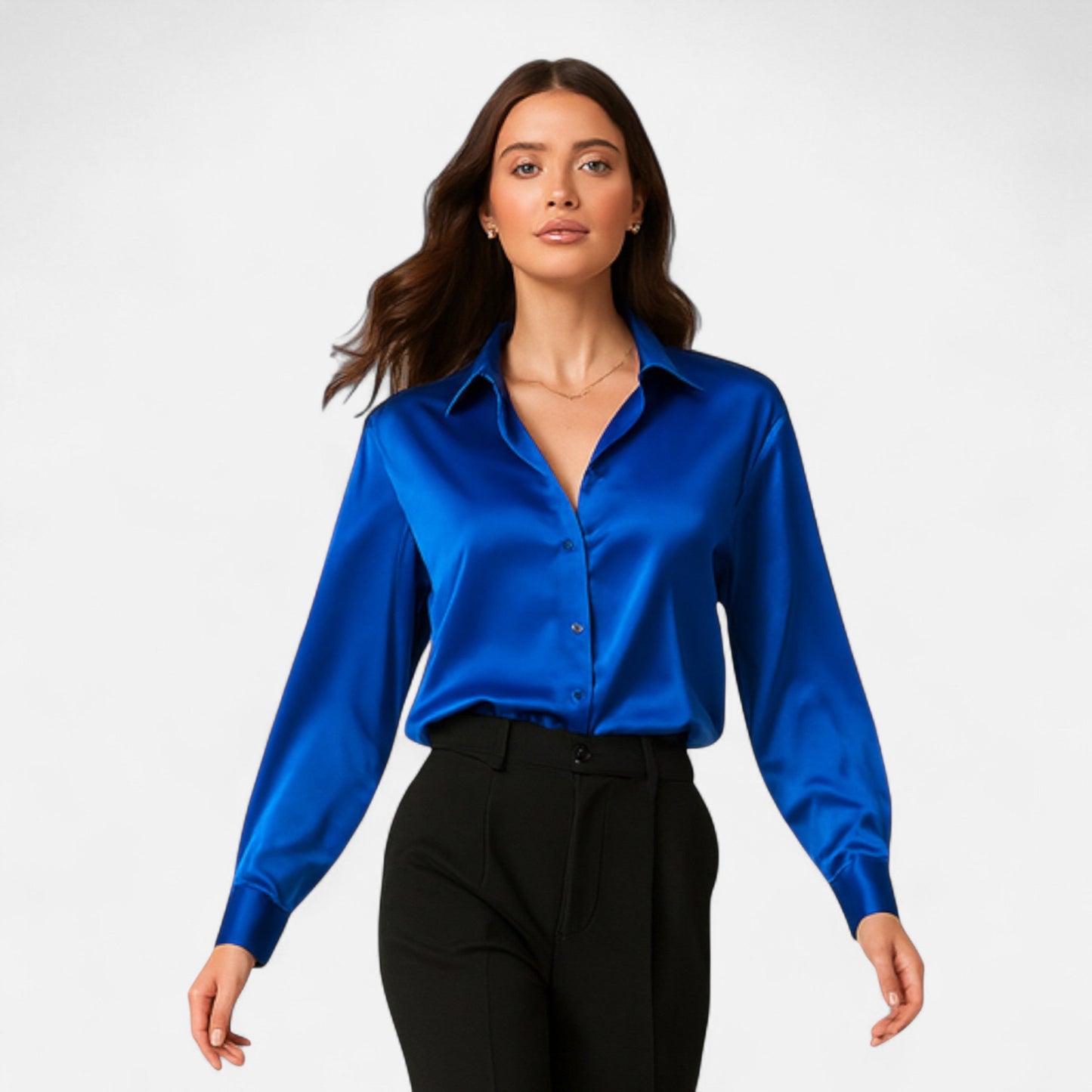 Chemise Femme Slim Satin Héritage Classique