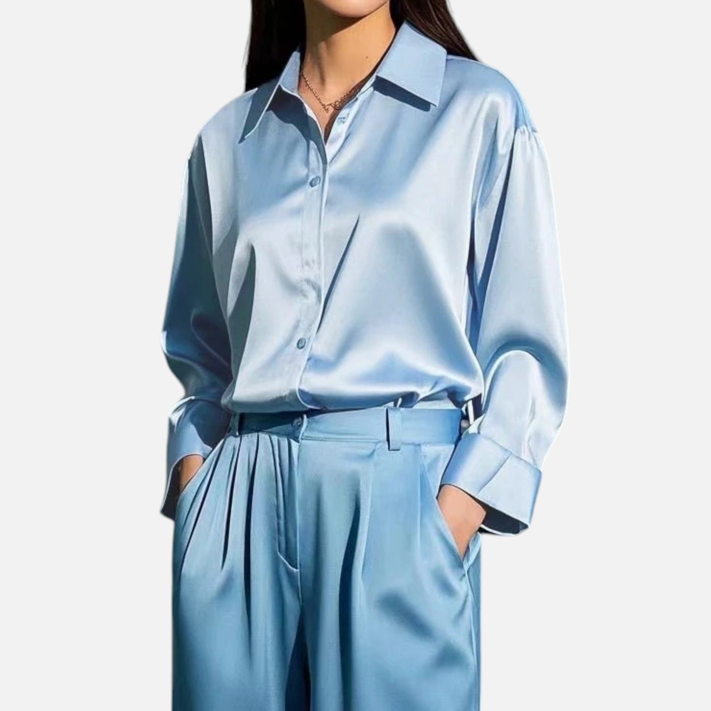 Chemise Femme Slim Satin Héritage Classique