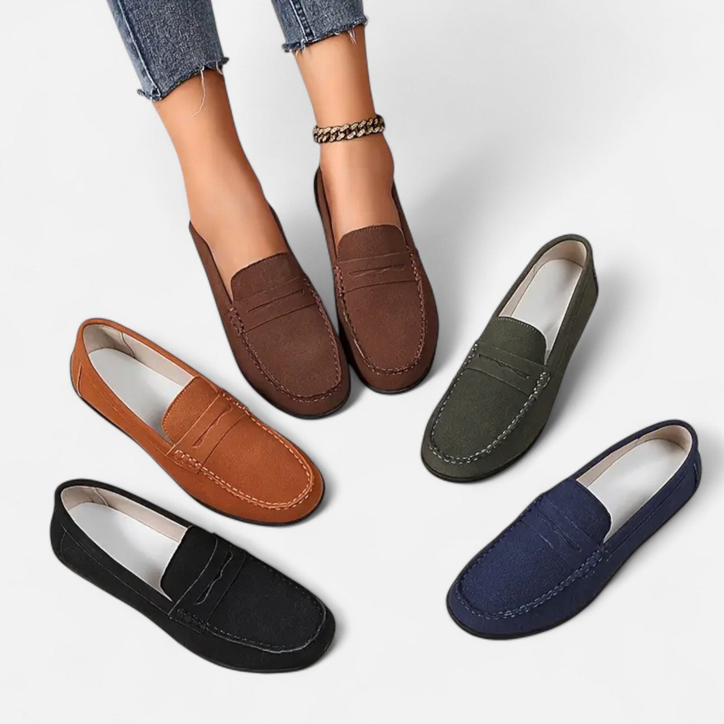 Mocassins Femme Daim Élégance Intemporelle