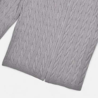 Cardigan Femme Col Roulé Zippé Élégant
