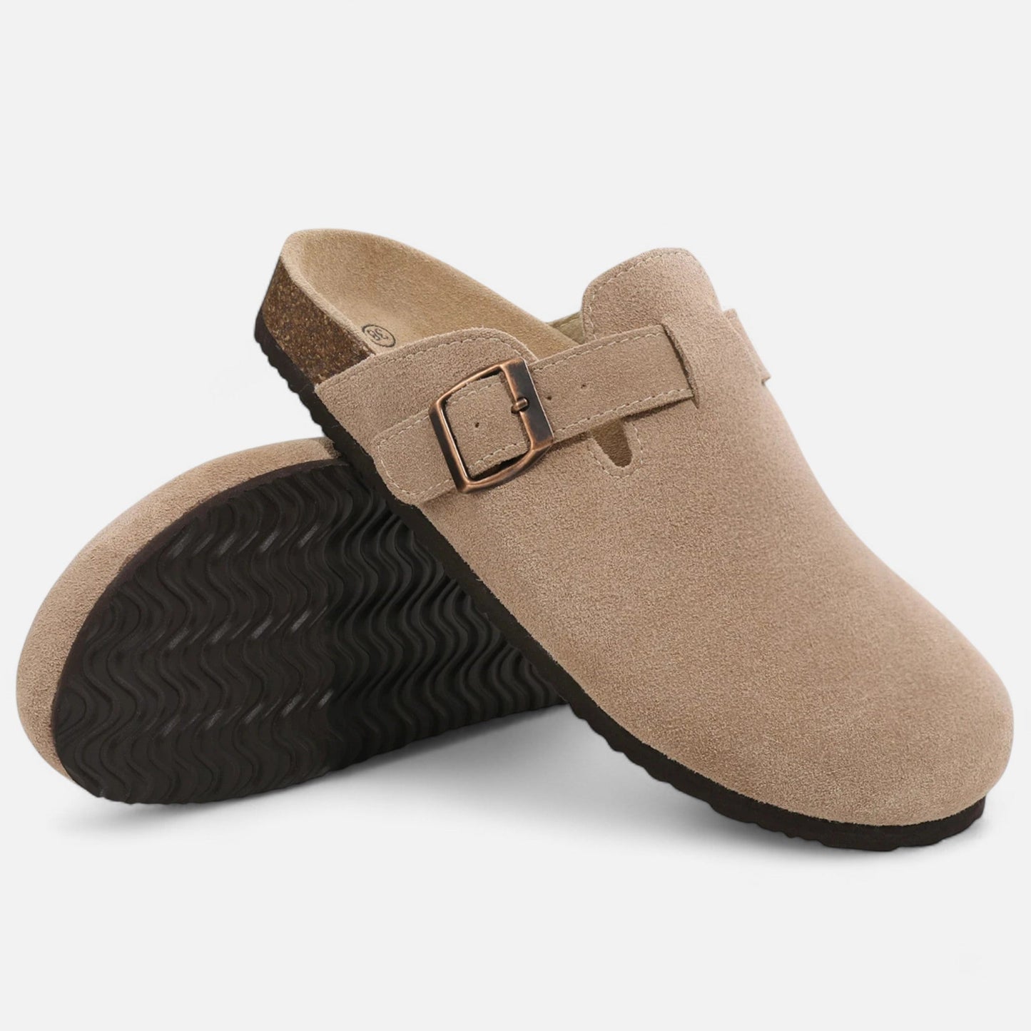 Mules Femme Daim Semelle Liège Classiques