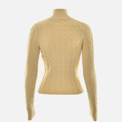 Cardigan Femme Col Roulé Zippé Élégant