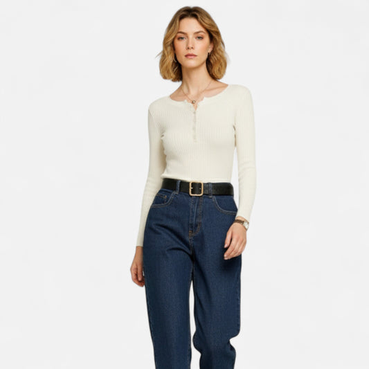 Pull Femme Maille Col Rond Intemporel