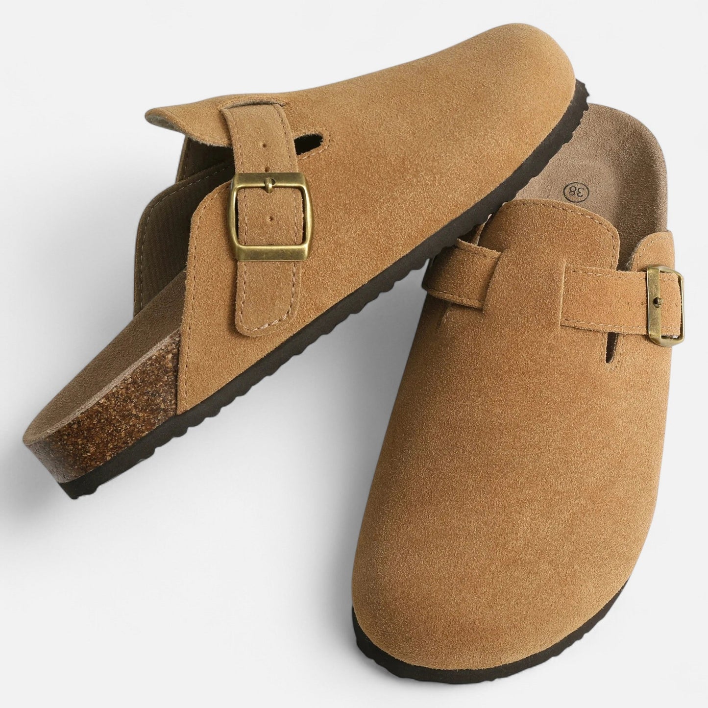 Mules Femme Daim Semelle Liège Classiques