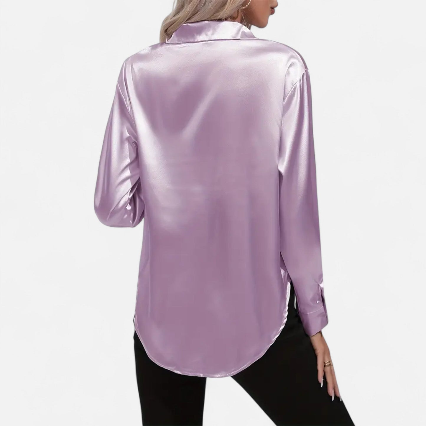 Chemise Femme Satin Col Tailleur