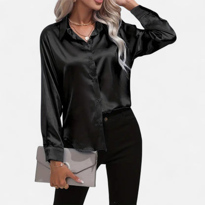 Chemise Femme Satin Col Tailleur Élégance