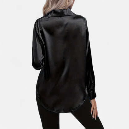 Chemise Femme Satin Col Tailleur Élégance