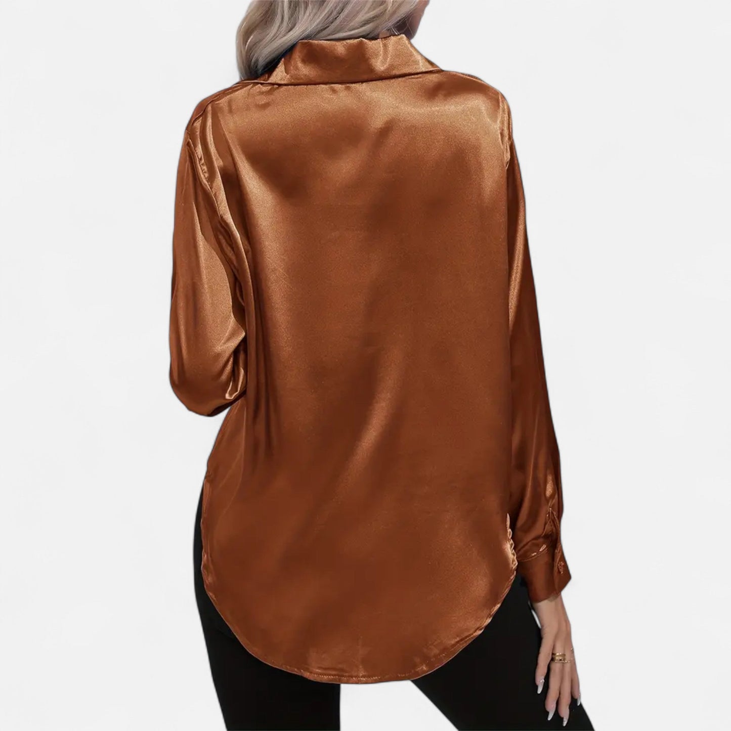 Chemise Femme Satin Col Tailleur