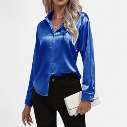 Chemise Femme Satin Col Tailleur